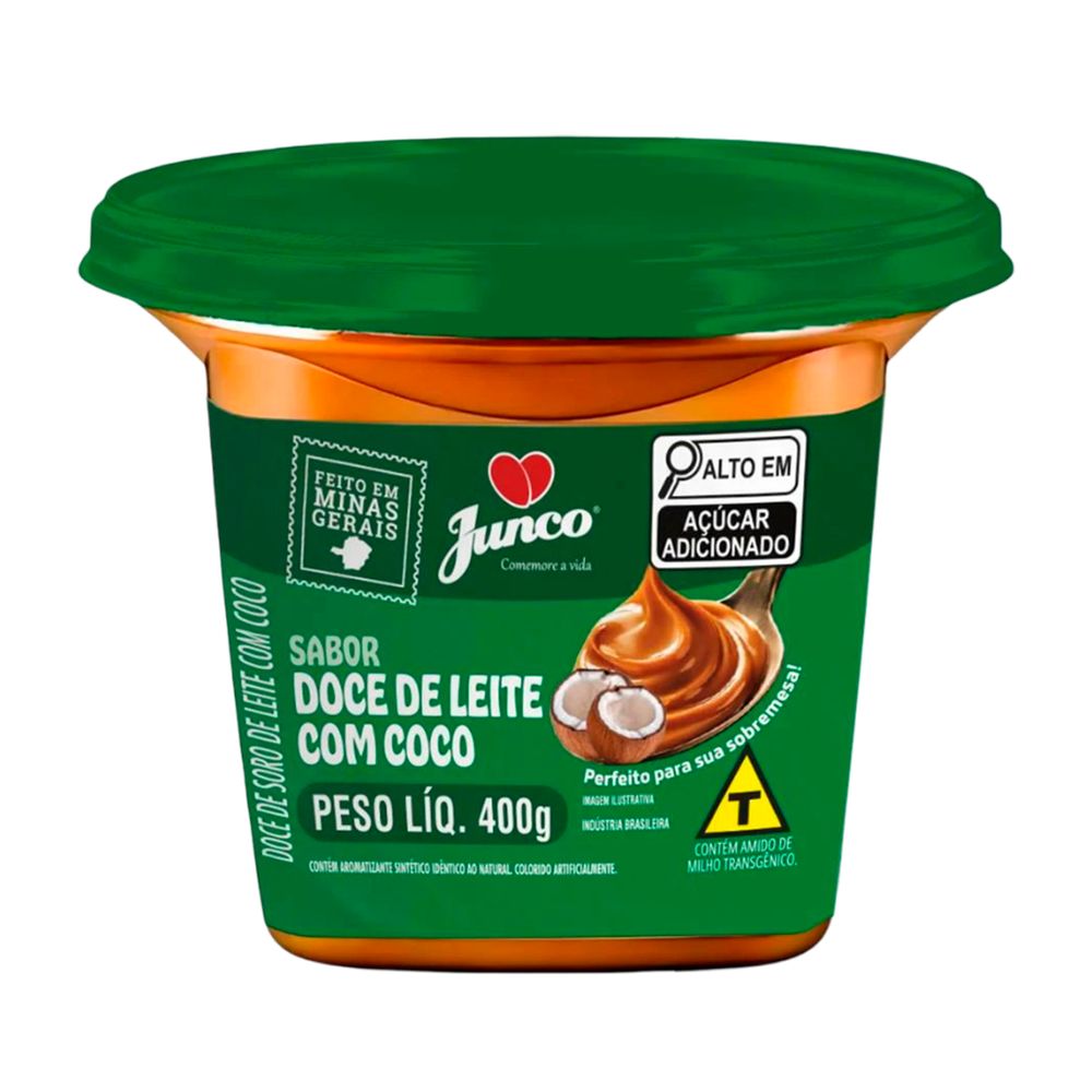 Recheio Junco Doce de Leite com Coco 400g-1- Recheio Junco Doce de Leite com Coco 400g-1-